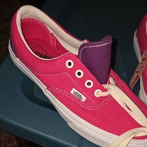 Vans Pink and Purple Canvas Sneakers